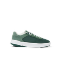 Shoreline Del Mar sneaker for men facing left, green mesh and suede, with anatomical arch support and soft cushioning.