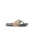 Side view of a right Cushion Fanning sandal with soft cushioning and arch support, designed for beach comfort.
