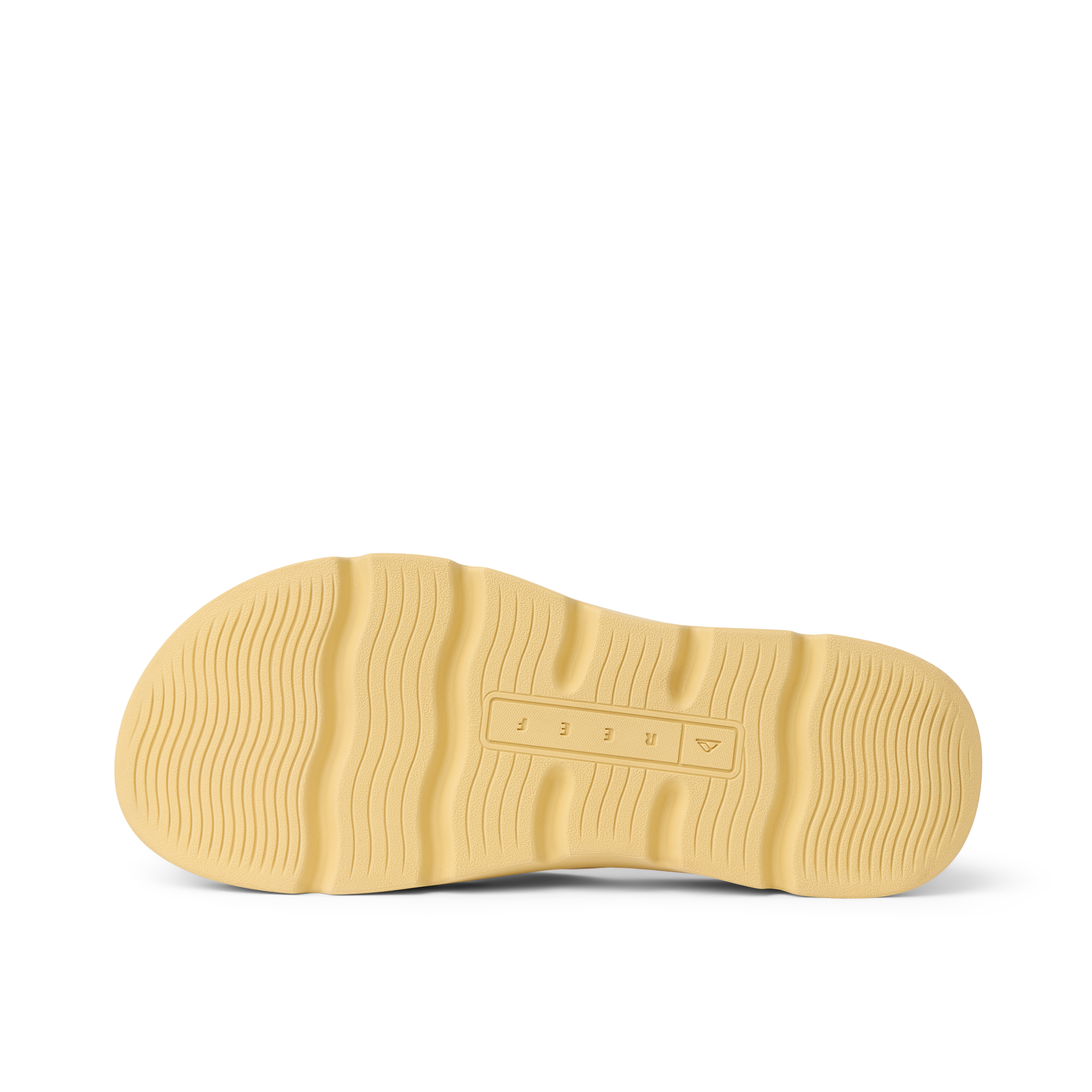 Vista Luxe Vivianahh shoe sole facing up, showing textured tread with anatomical arch support, designed for beach comfort.