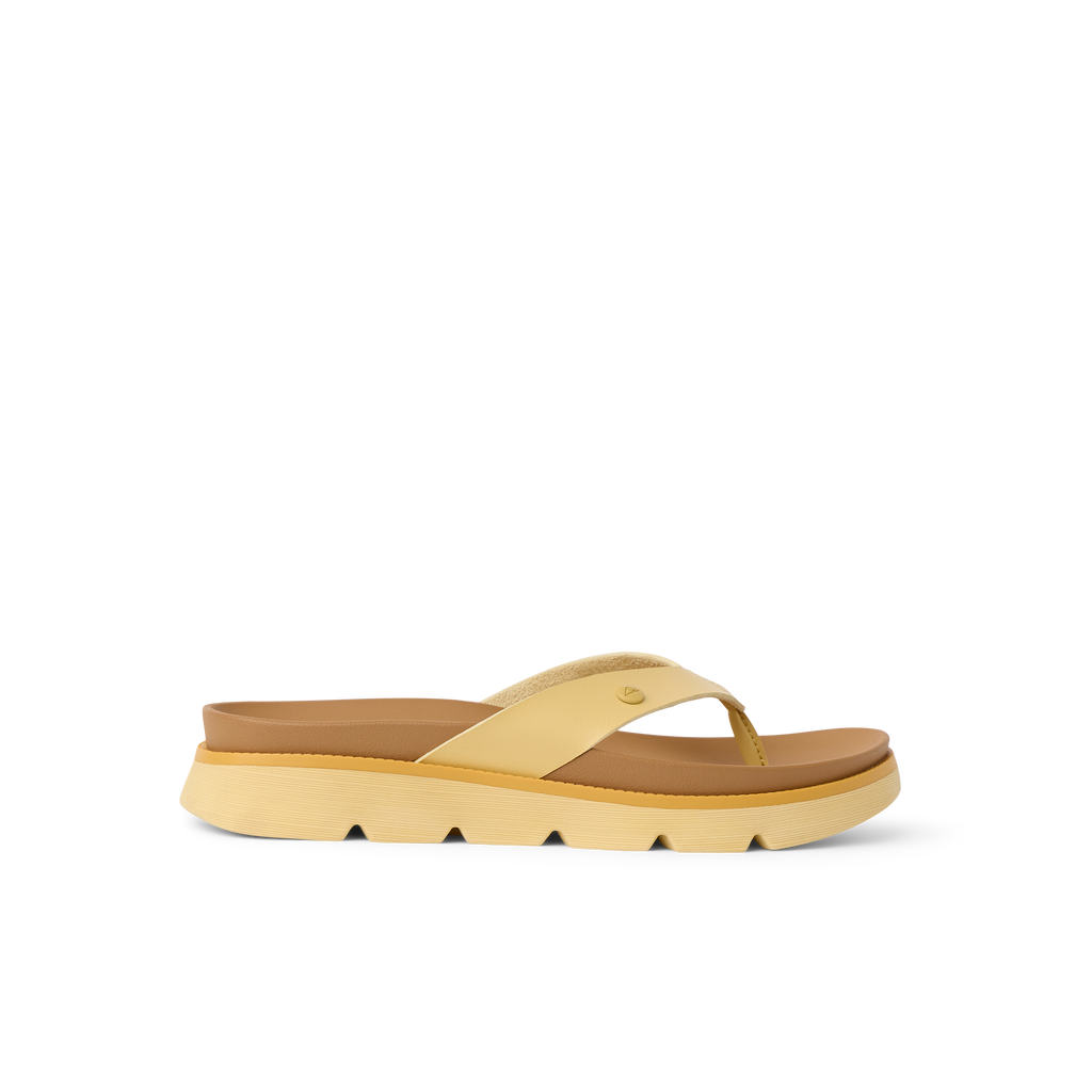 Vista Luxe Vivianahh women's right-facing sandal with anatomical arch support and soft cushioning in beige tones