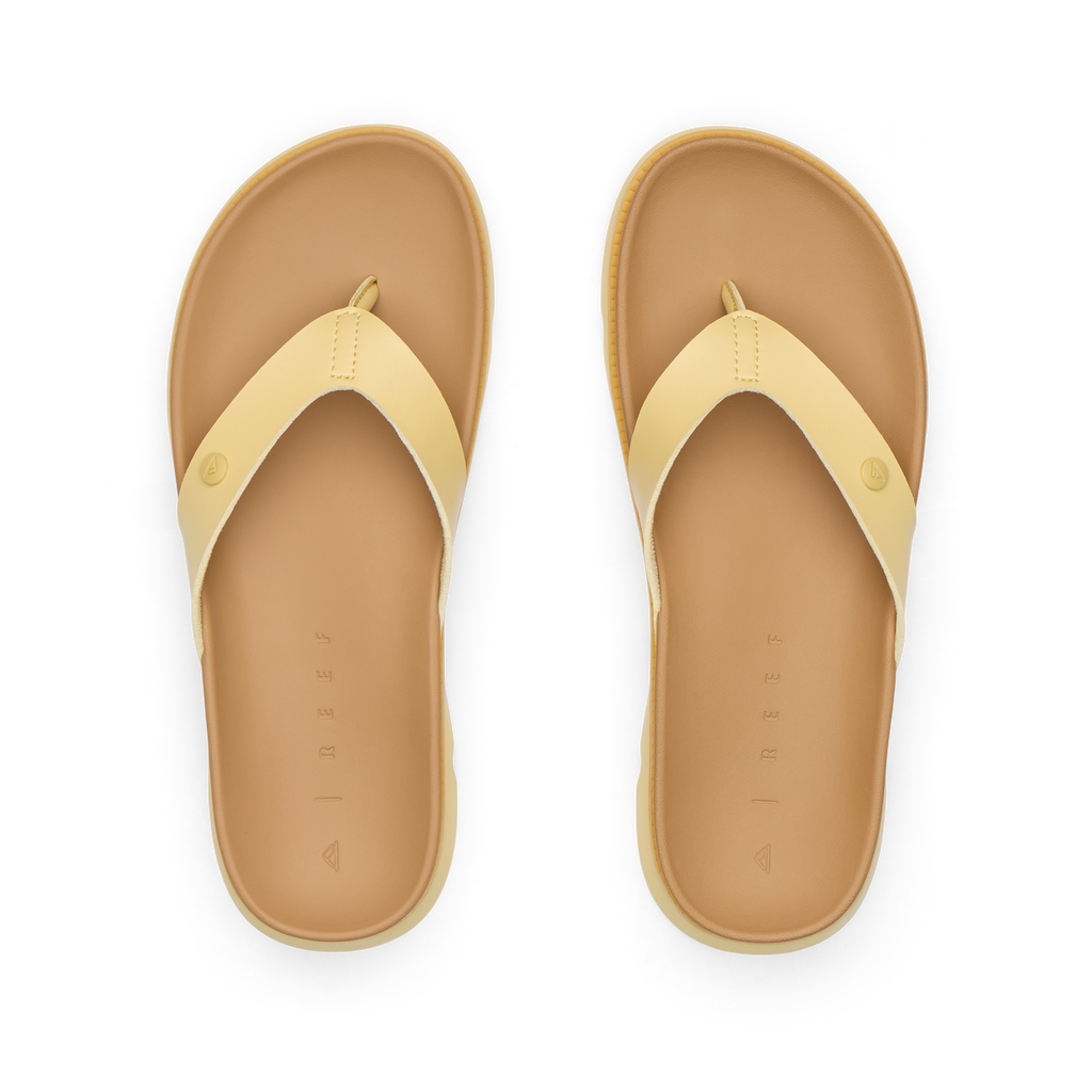 Vista Luxe Vivianahh women's flip flops top view, facing upward, with soft cushioning and arch support for beach comfort.