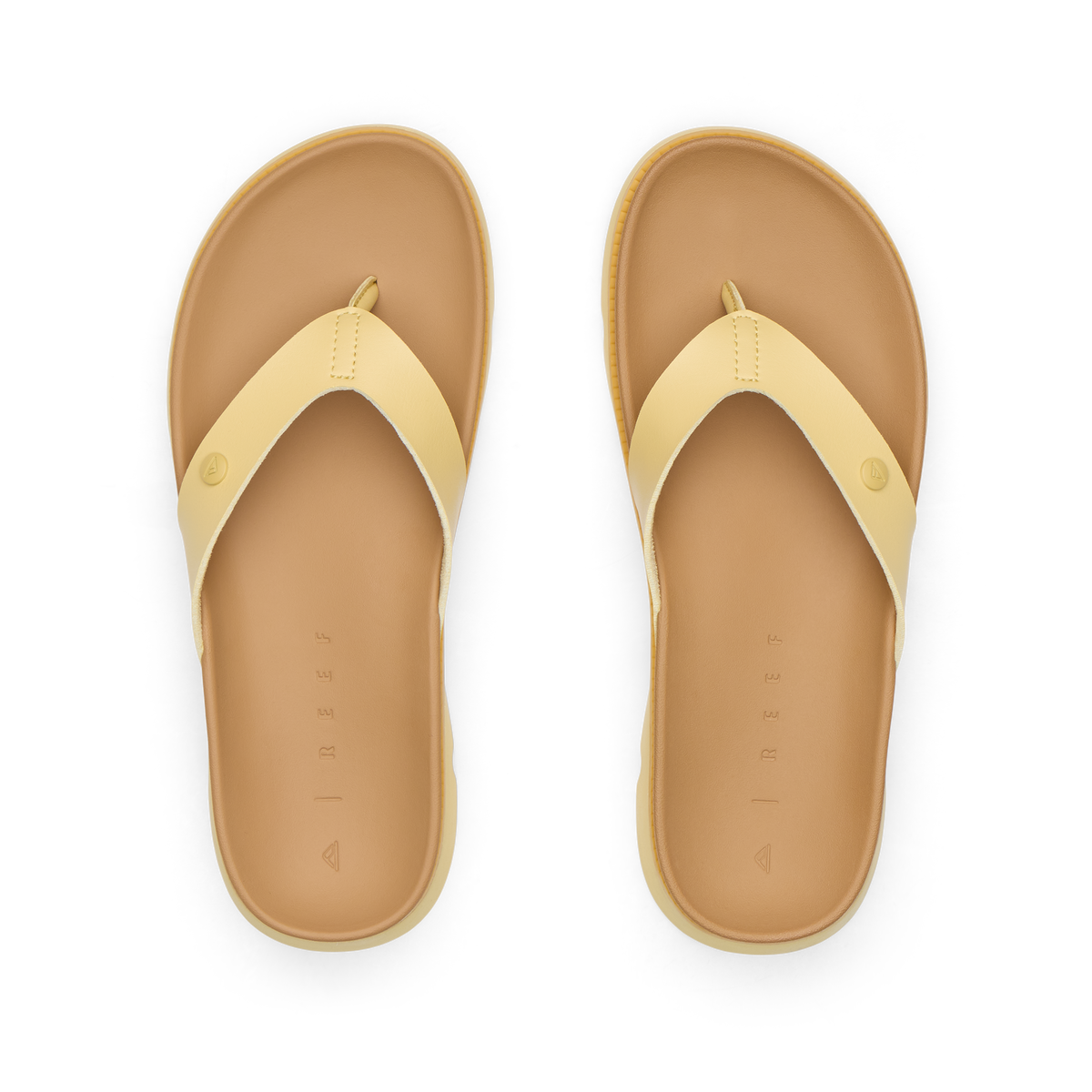 Vista Luxe Vivianahh women's flip flops top view, facing upward, with soft cushioning and arch support for beach comfort.