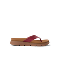 Vista Luxe Vivianahh women's burgundy sandal facing left showing side profile with cushioned sole and arch support