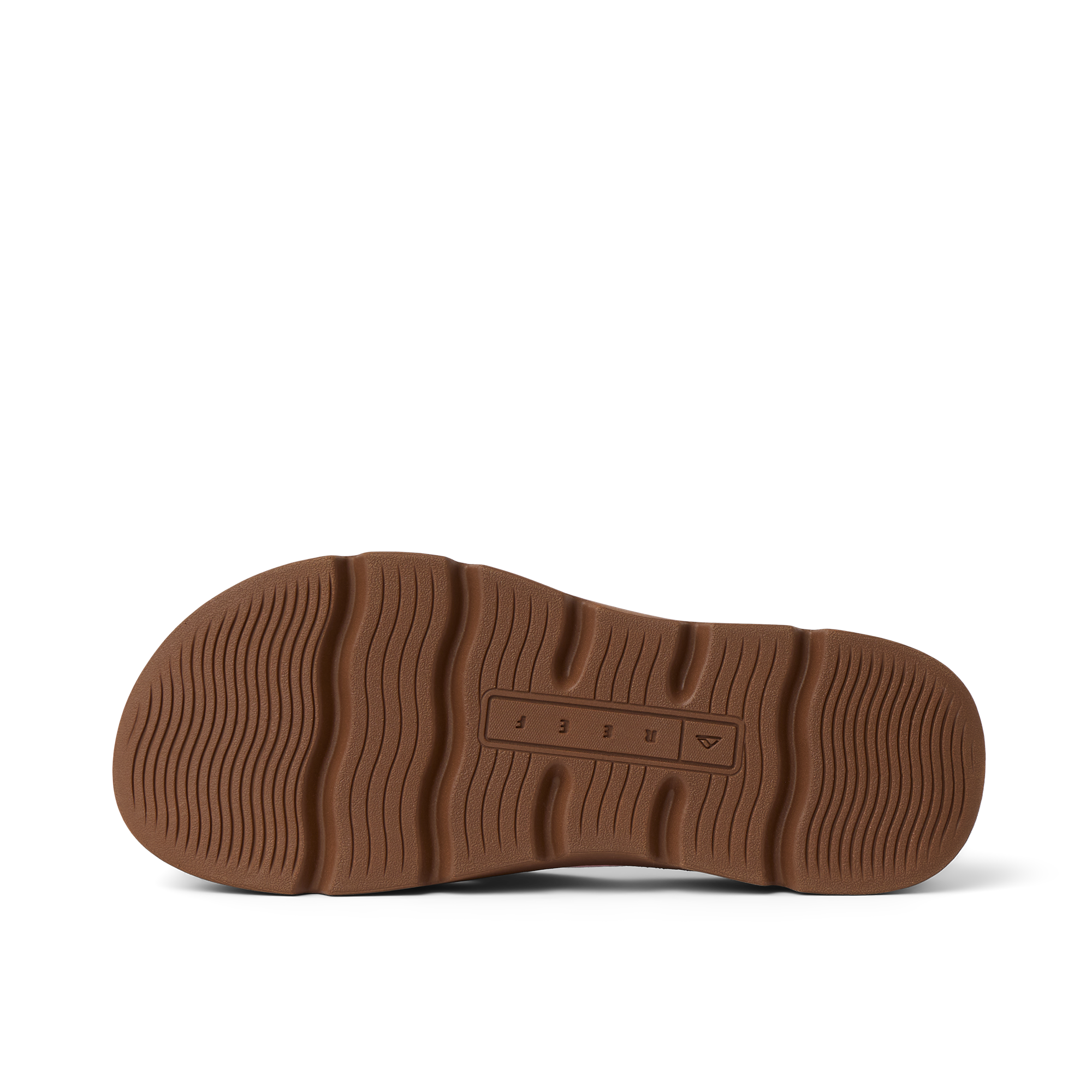 Vista Luxe Vivianahh outsole facing up showcasing durable, water-friendly textured sole with reef logo branding