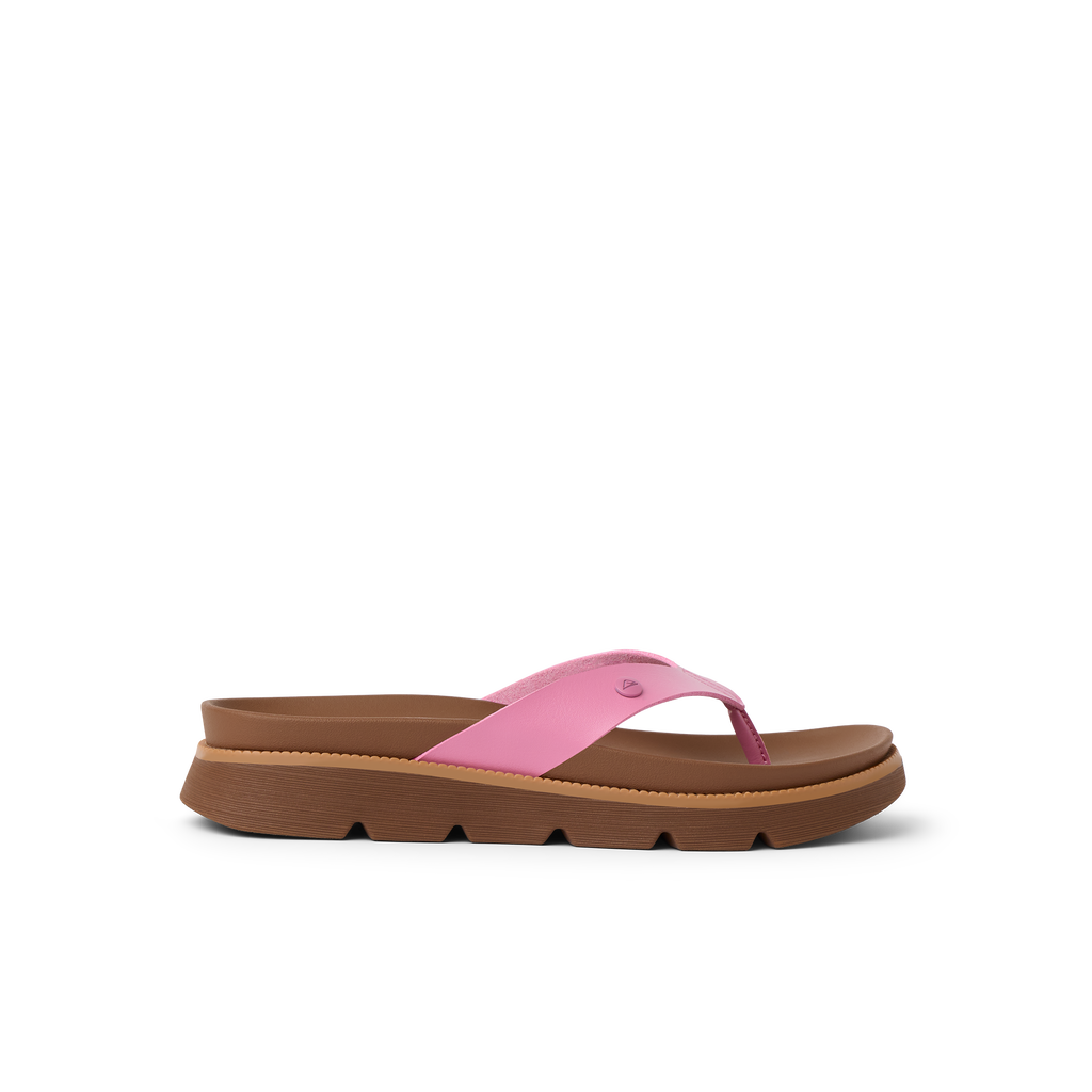 Vista Luxe Vivianahh women's left-facing sandal in cashmere rose with cushioned footbed and arch support, beach-inspired comfort.