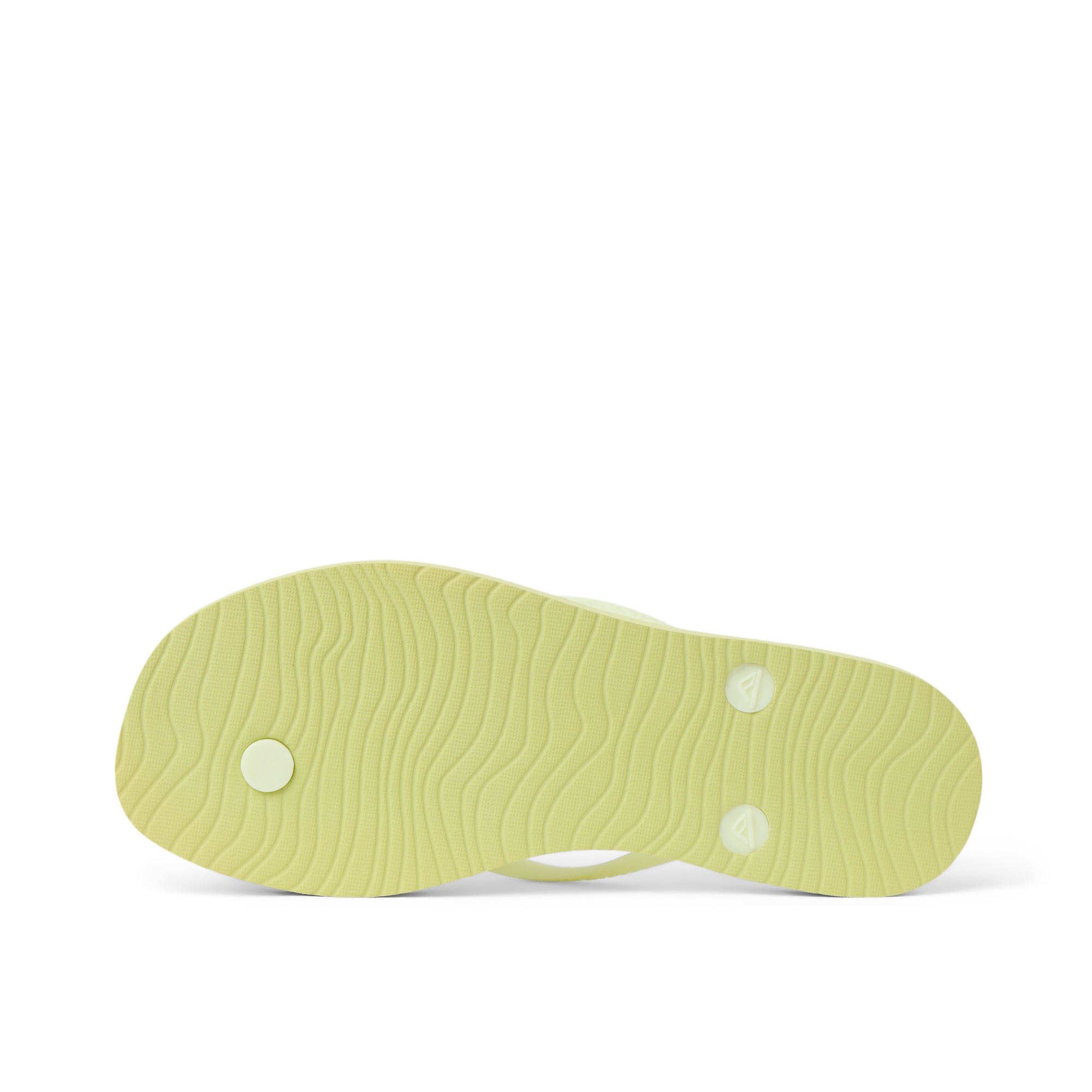 Seaside Square Toe women's sandal sole facing up, showing water-friendly durable tread and soft cushioning