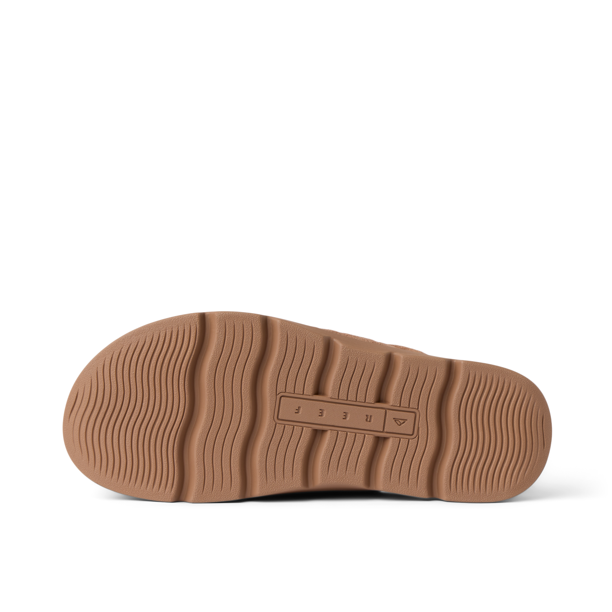 Vista Luxe Mariana shoe sole facing upward, showing textured water-friendly outsole with anatomical arch support.