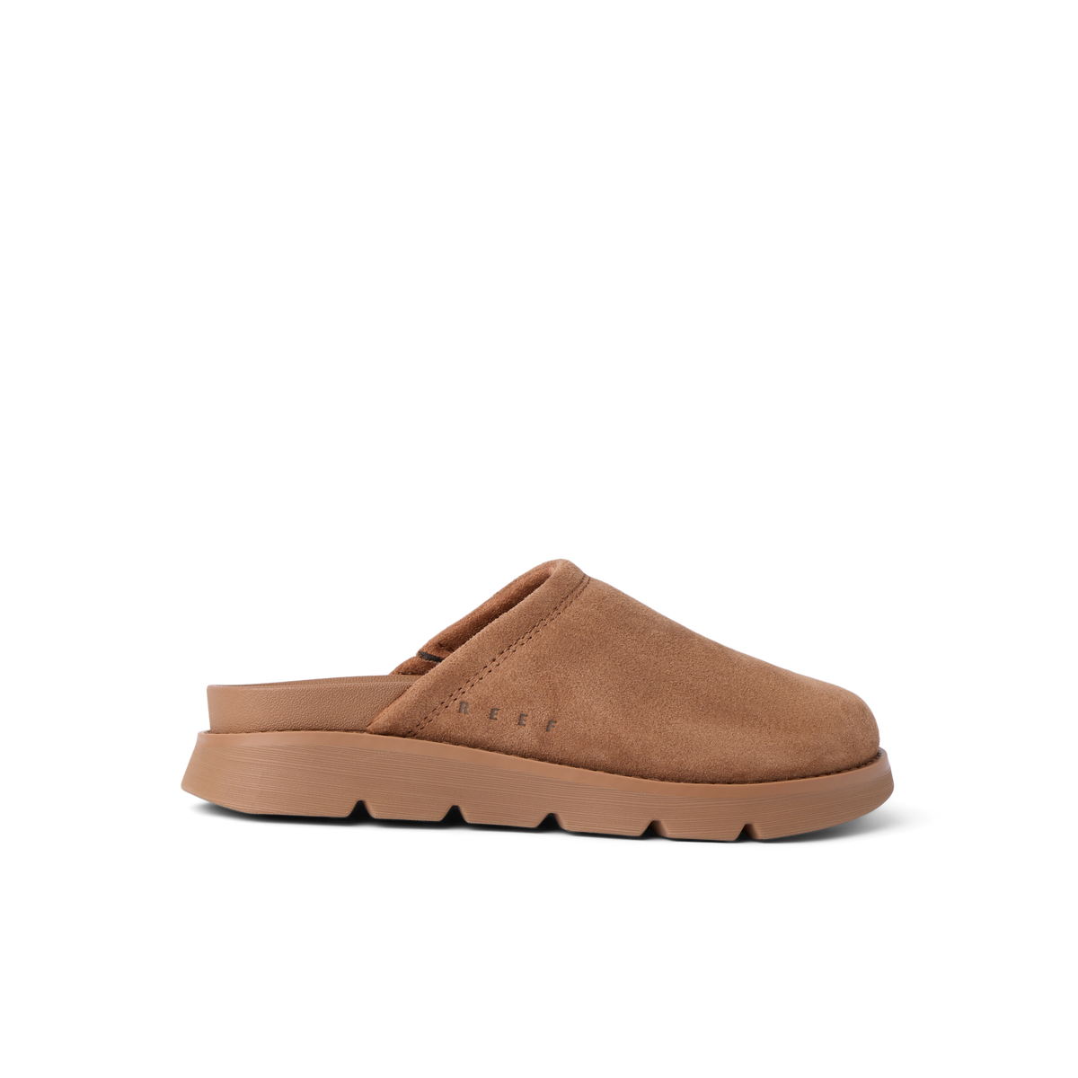 Vista Luxe Mariana women's brown slip-on sandal facing left with cushioned sole and arch support, beach-inspired comfort.