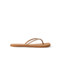 Bliss Bling Fling women's sandal facing right, close-up of cushioned sole and bling straps, beach-inspired comfort design.