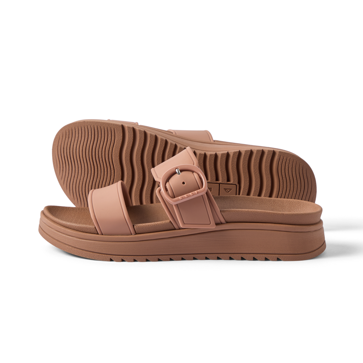 Vista Capri women's sandals in chocolate brown facing right with cushioned footbed and durable tread sole, close-up side view.