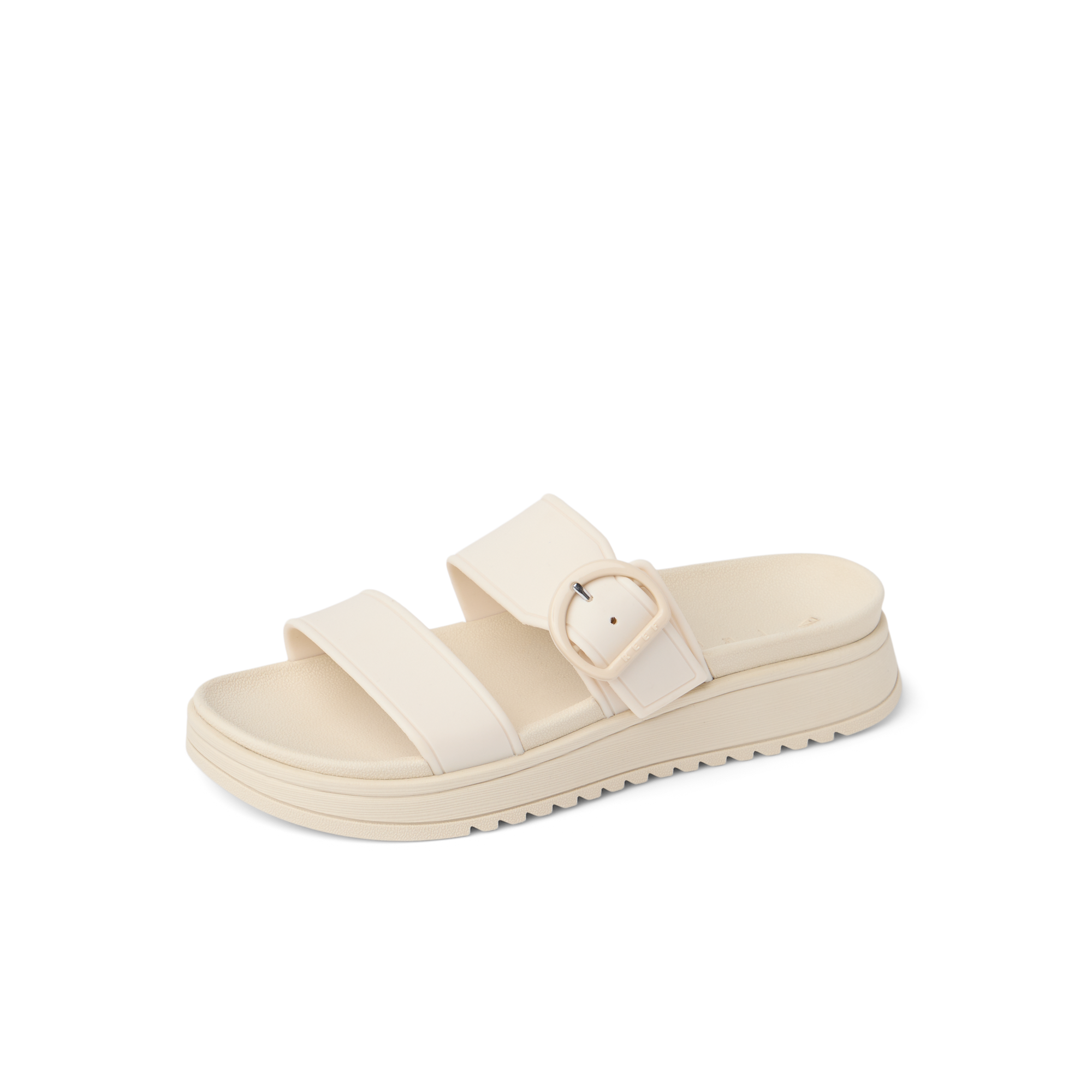 Vista Capri sandal for women facing right, showing soft-rebound cushioning and adjustable buckle strap for beach comfort.