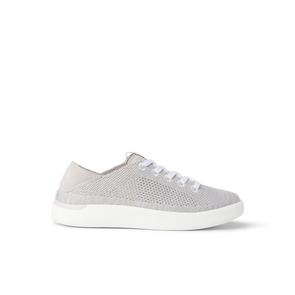 Reef Neptune women’s sneaker facing left with breathable light grey mesh, soft cushioning, and anatomical arch support.
