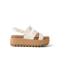 Side view of Water Vista Higher 2 women's platform sandal in neutral tones, showcasing cushioned sole and adjustable strap.