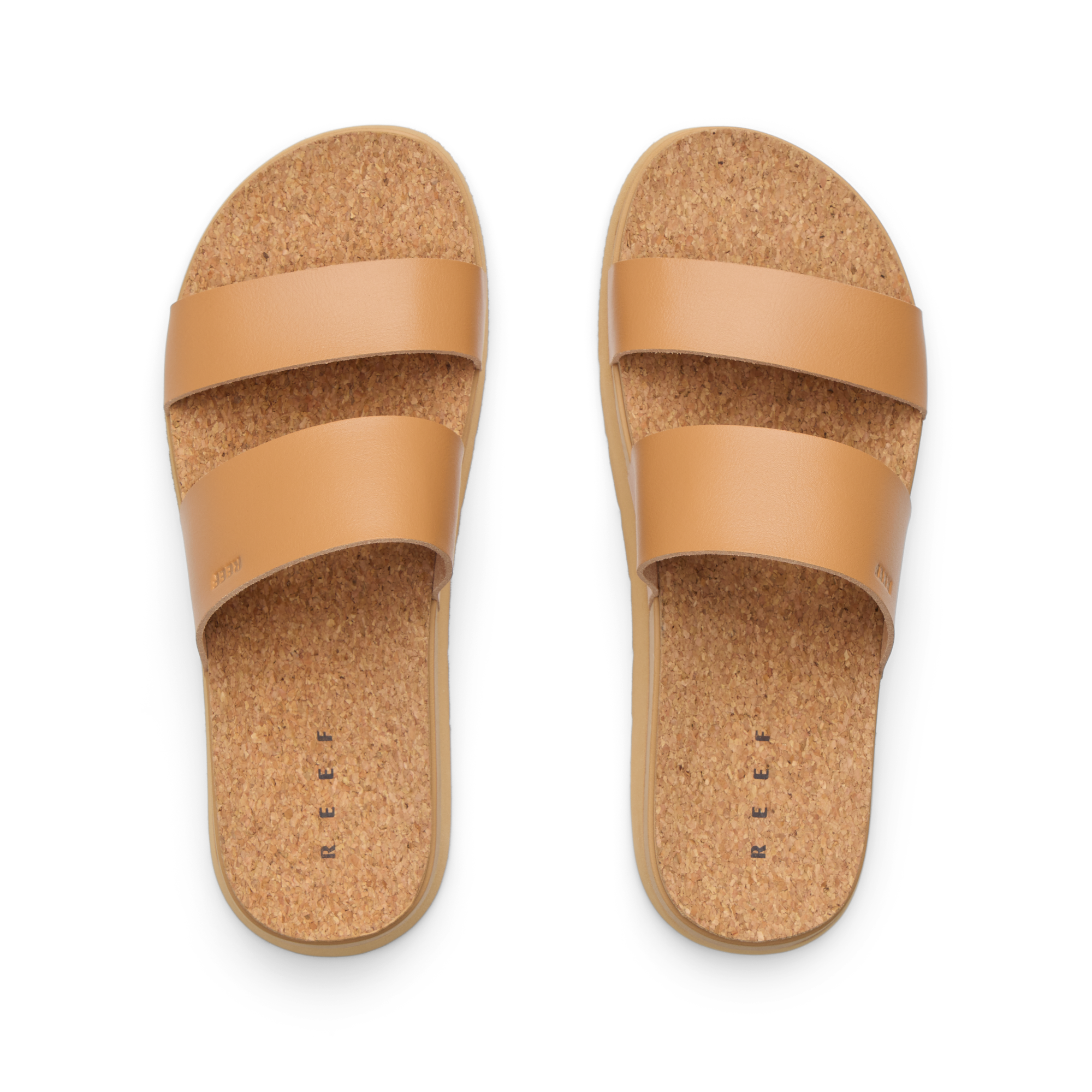 Vista Hi 2 sandals top view with natural vegan straps, cushioned cork footbed, and lightweight platform for all-day comfort