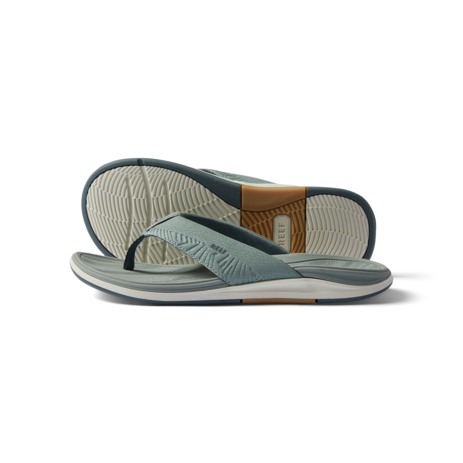 Offshore men's flip flops facing left, showing side and sole with anatomical arch support and cushioned footbed