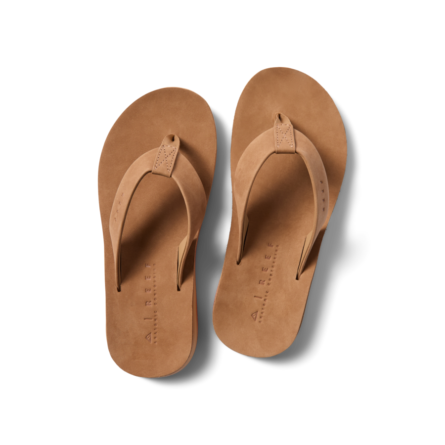 Ojai Classic women's tan sandals top view, lightweight, water-friendly with anatomical arch support and soft cushioning.