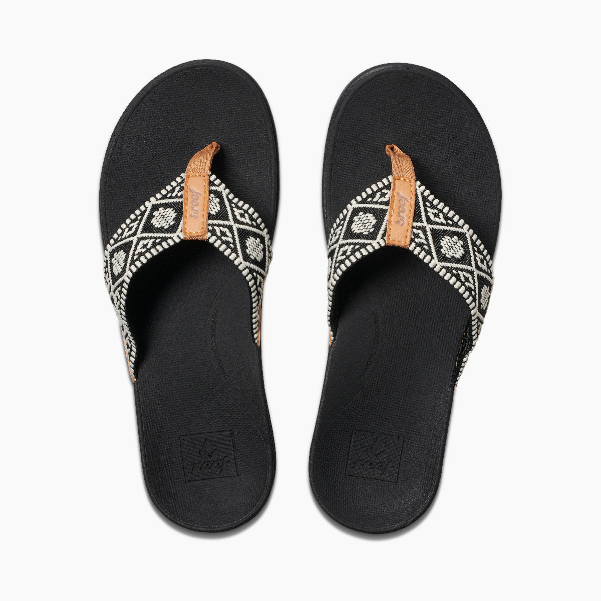 Reef Ortho Woven - Black/White - Top View