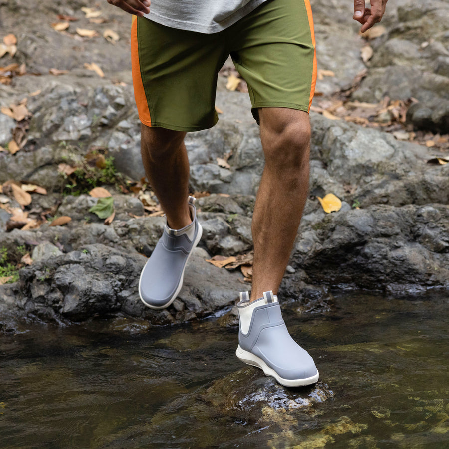 Scallywag shoes facing forward, close-up on water-friendly, lightweight footwear with comfort cushioning and arch support.