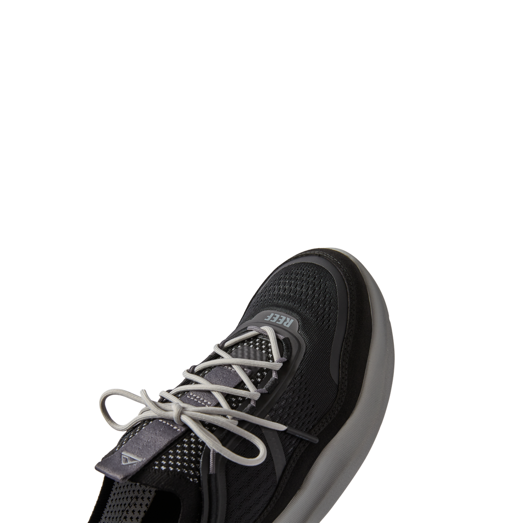 Close-up of the left Shorebreak TRV sneaker facing right, featuring soft-rebound cushioning and arch support.